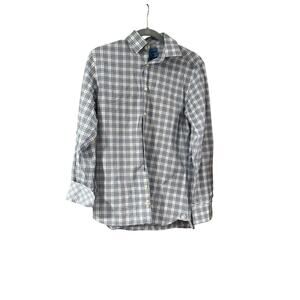 Egara Slim Fit Blue Plaid Button Down Shirt Men’s Medium 15-15.5